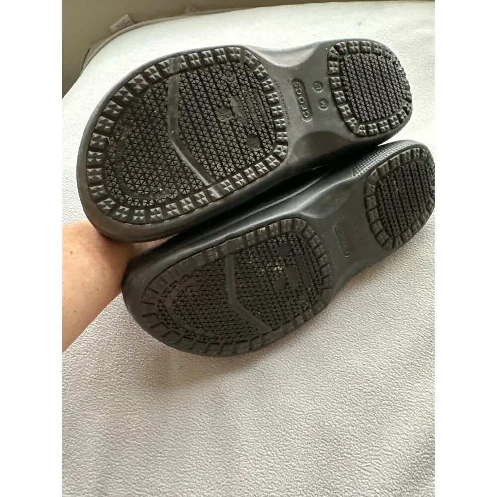 Crocs Shoe Mens 12 On The Clock Slip On Work Clogs Men Slip Resistant Comfort